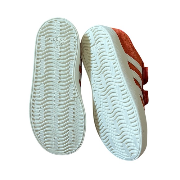 Adidas VL Court 3.0 Toddler Boys Vibrant Orange White Sneakers Size 10K New - Picture 8 of 8